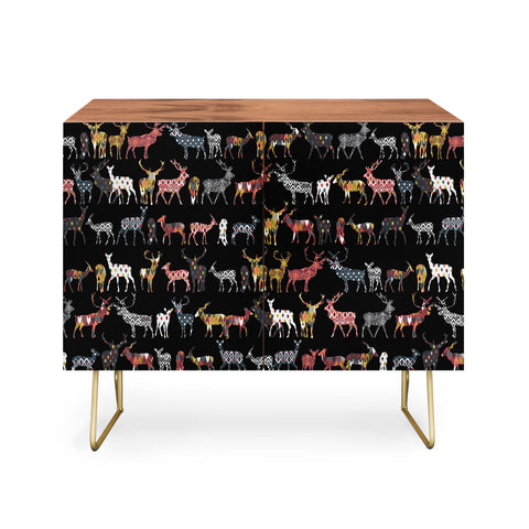 Sharon Turner Charcoal Spice Deer Credenza