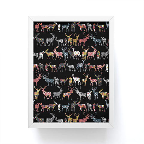 Sharon Turner Charcoal Spice Deer Framed Mini Art Print