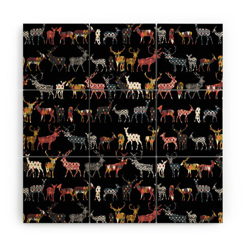 Sharon Turner Charcoal Spice Deer Wood Wall Mural