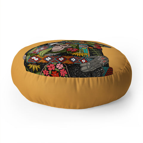 Sharon Turner Chimpanzee Love Floor Pillow Round