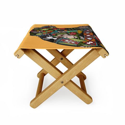 Sharon Turner Chimpanzee Love Folding Stool
