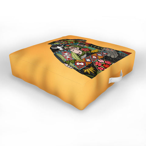 Sharon Turner Chimpanzee Love Outdoor Floor Cushion