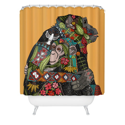 Sharon Turner Chimpanzee Love Shower Curtain
