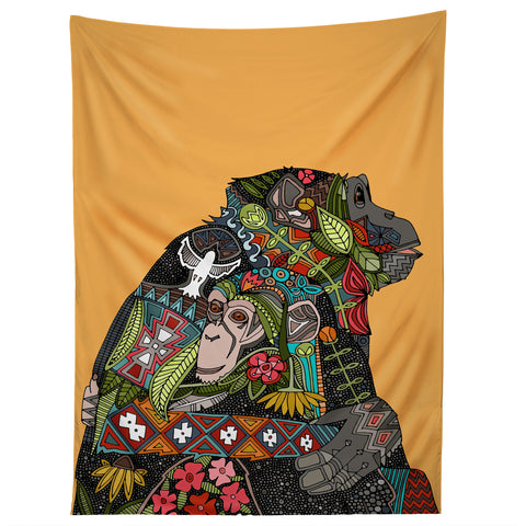 Sharon Turner Chimpanzee Love Tapestry