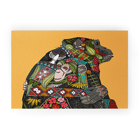 Sharon Turner Chimpanzee Love Welcome Mat