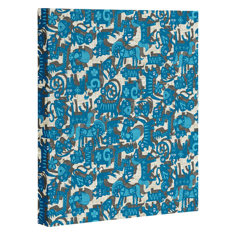 Sharon Turner Chinese Animals Blue Art Canvas