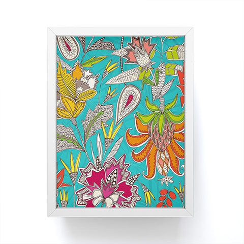 Sharon Turner chintz pop turquoise Framed Mini Art Print