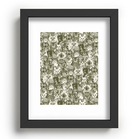 Sharon Turner christmas cats natural Recessed Framing Rectangle