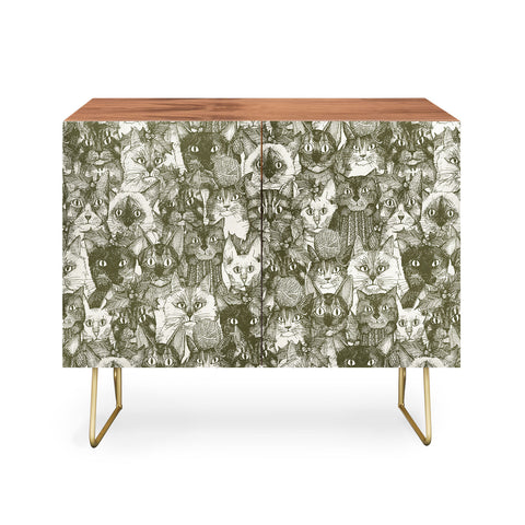 Sharon Turner christmas cats natural Credenza