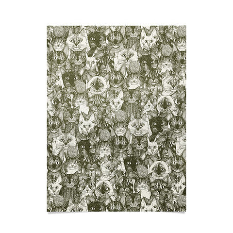 Sharon Turner christmas cats natural Poster