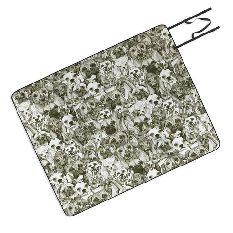 Sharon Turner christmas dogs natural Picnic Blanket
