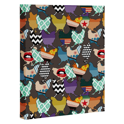 Sharon Turner Cincinnati Chickens Art Canvas