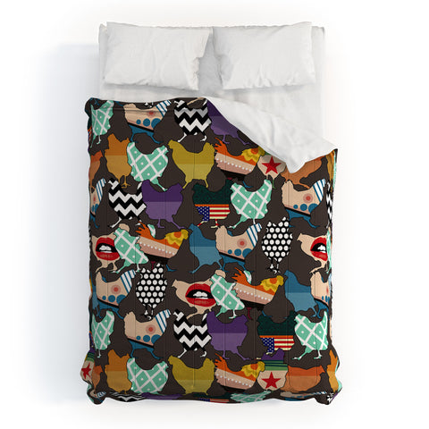 Sharon Turner Cincinnati Chickens Comforter