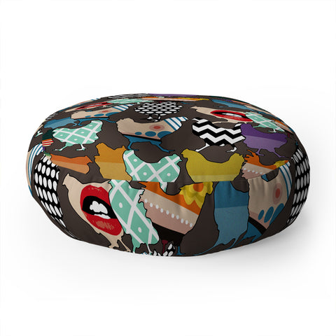 Sharon Turner Cincinnati Chickens Floor Pillow Round