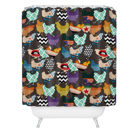 Sharon Turner Cincinnati Chickens Shower Curtain