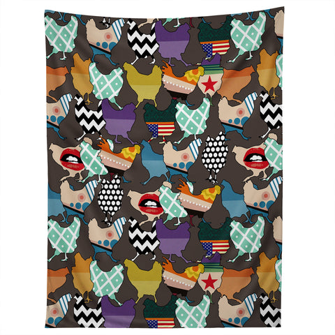 Sharon Turner Cincinnati Chickens Tapestry