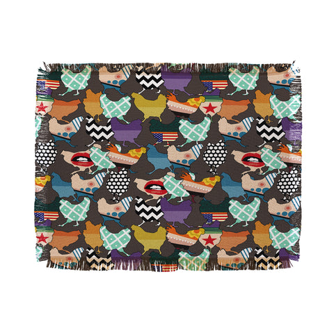 Sharon Turner Cincinnati Chickens Throw Blanket