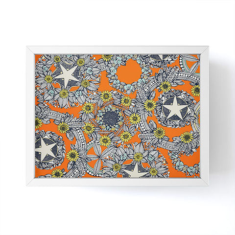Sharon Turner cirque fleur orange stone star Framed Mini Art Print