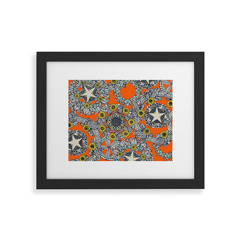 Sharon Turner cirque fleur orange stone star Framed Art Print