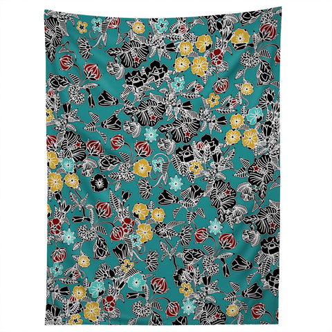 Sharon Turner Cloisonne Flowers Tapestry