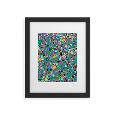 Sharon Turner Cloisonne Flowers Framed Art Print