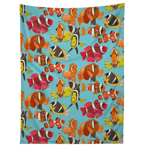 Sharon Turner Clownfish Blue Tapestry
