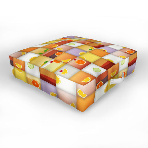 Sharon Turner cocktail squares Outdoor Floor Cushion