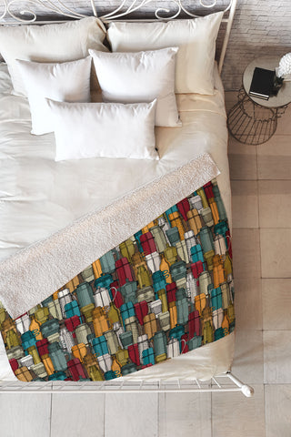 Sharon Turner Coffee Time Fleece Throw Blanket