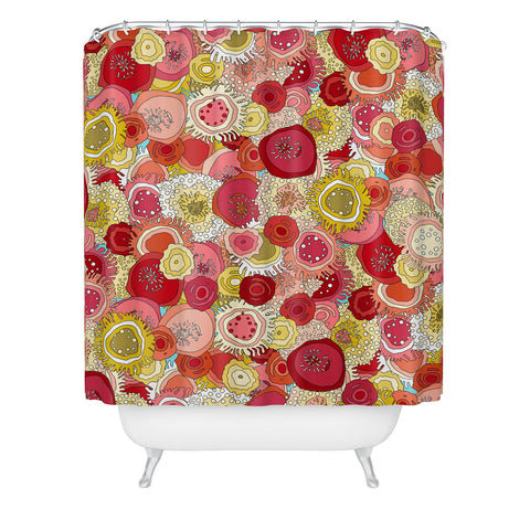 Sharon Turner Coral Garden Shower Curtain