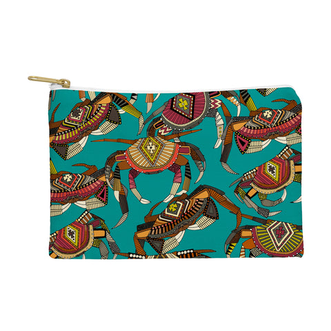 Sharon Turner crabs teal Pouch
