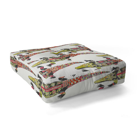 Sharon Turner crocodile Floor Pillow Square