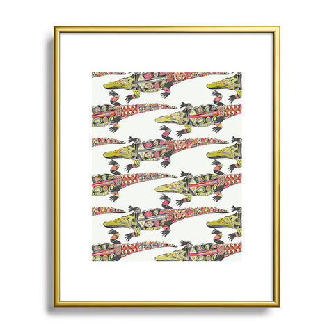 Sharon Turner crocodile Metal Framed Art Print