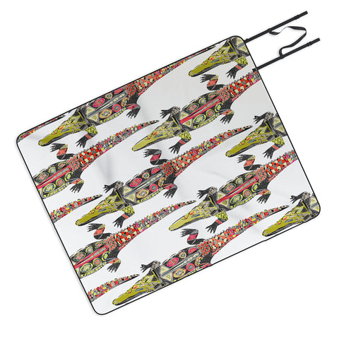 Sharon Turner crocodile Picnic Blanket