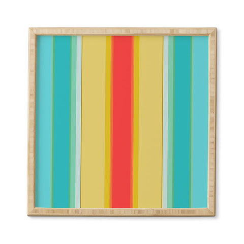 Sharon Turner deckchair stripe Framed Wall Art