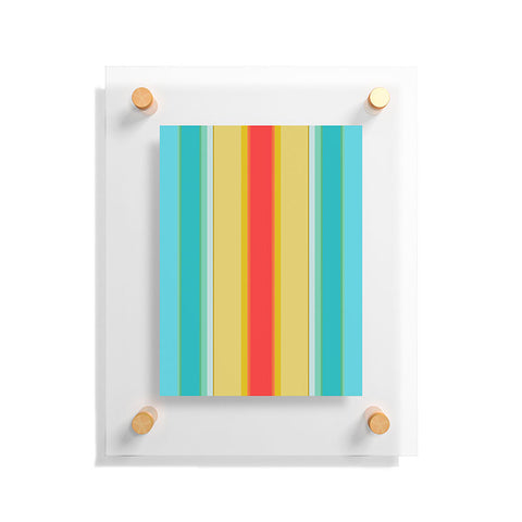 Sharon Turner deckchair stripe Floating Acrylic Print