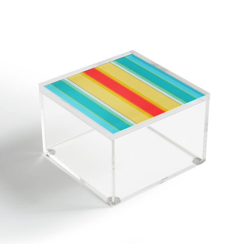 Sharon Turner deckchair stripe Acrylic Box