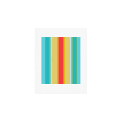 Sharon Turner deckchair stripe Art Print