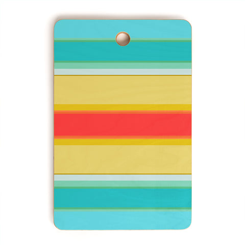 Sharon Turner deckchair stripe Cutting Board Rectangle