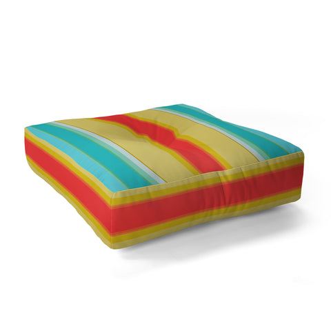 Sharon Turner deckchair stripe Floor Pillow Square
