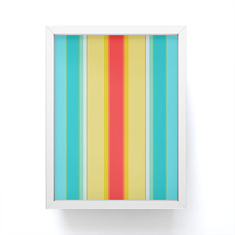 Sharon Turner deckchair stripe Framed Mini Art Print