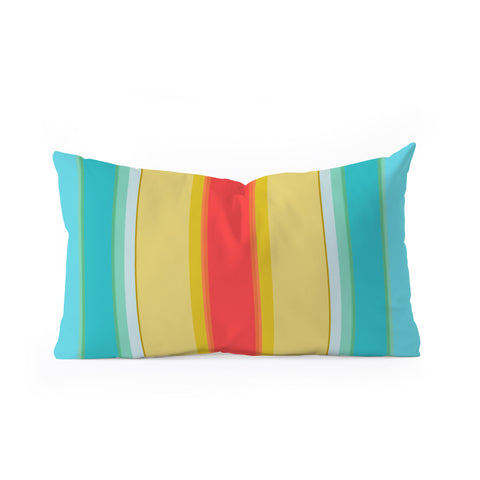 Sharon Turner deckchair stripe Oblong Throw Pillow