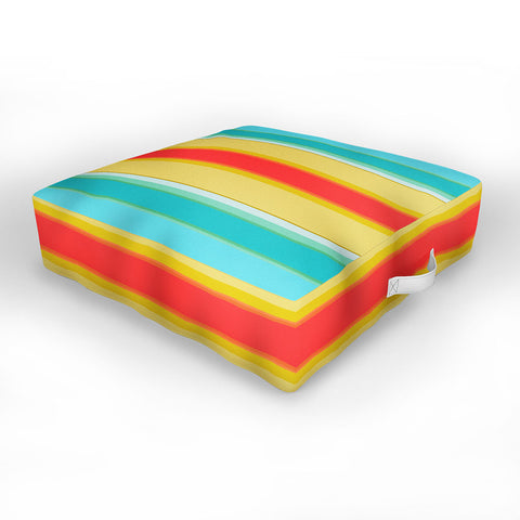 Sharon Turner deckchair stripe Outdoor Floor Cushion
