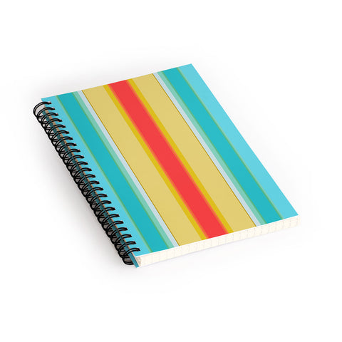 Sharon Turner deckchair stripe Spiral Notebook