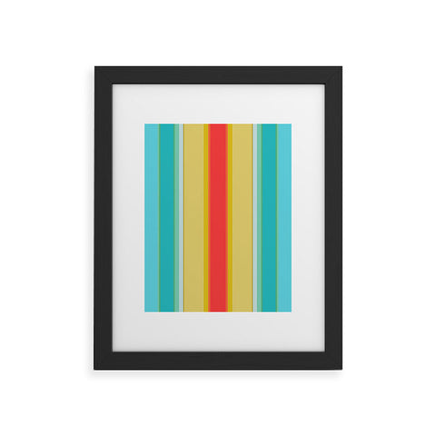 Sharon Turner deckchair stripe Framed Art Print