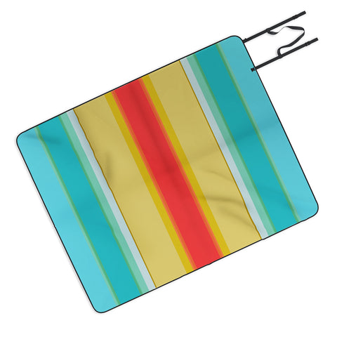 Sharon Turner deckchair stripe Picnic Blanket