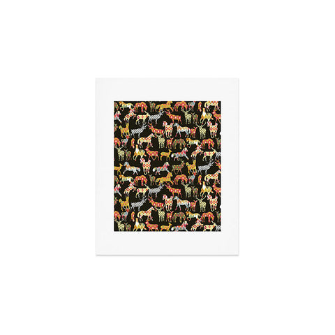 Sharon Turner Deer Horse Ikat Party Art Print