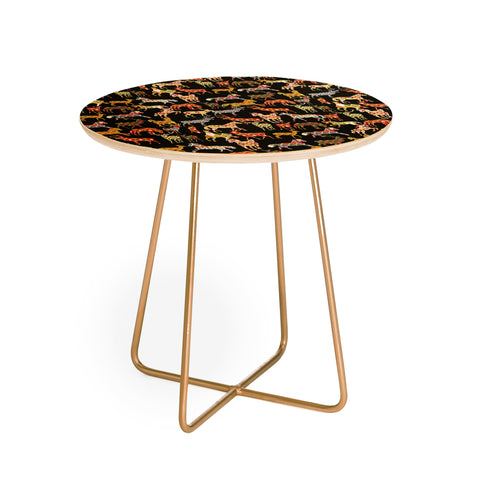 Sharon Turner Deer Horse Ikat Party Round Side Table