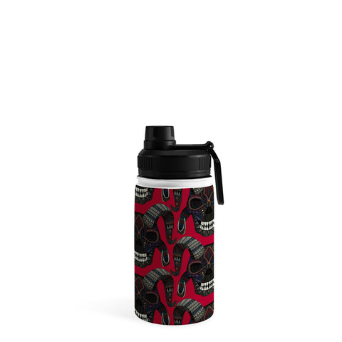 Sharon Turner demon skull red Water Bottle