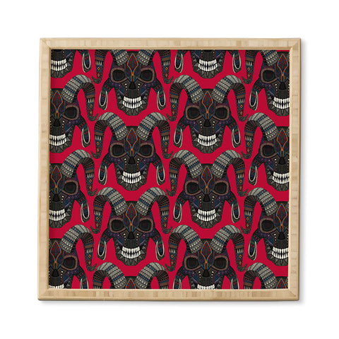Sharon Turner demon skull red Framed Wall Art