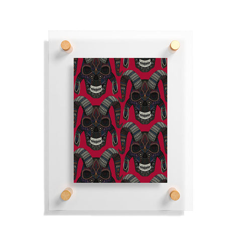 Sharon Turner demon skull red Floating Acrylic Print